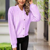 Ribbed Button-Up Knit Shacket by FitiqueFit
