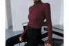 Women’s Tight Fit Crew Neck Knitted Top – Slim Sweater by FitiqueFit