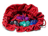 Dragon Storm Velvet Compartment Red Dragon Scales Dice Bag with Pockets by THE MIGHTY HOBBY SHOP