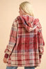 Colorful Fuzzy Plaid Long Sleeve Hooded Jacket Warm & Trendy Outerwear for Cold Days by Stevvex