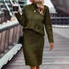 Women's Two Piece Set - Pullover Sweater & Bodycon Skirt Cozy Outfit by FitiqueFit