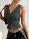Tied Front V-Neck Tank