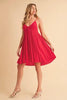 New Summer Ruched Plunge Mini Cami Dress For Women Chic & Flattering, Sculpted Fit, Plunging Romantic Neckline for Night Out & Special Events by Stevvex