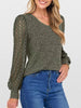 Lace Sleeve V-Neck T-Shirt by Simply Love