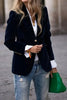 One-Button Lapel Collar Long Sleeve Blazer for Women by FitiqueFit
