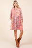 New Summer Floral Tie Waist Flutter Sleeve Tiered Dress – Feminine, Elegant, Cheerful, Bohemian Chic, Flowy & Graceful, Lightweight Rayon-Linen Blend Dress by Stevvex