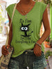 Women's V-Neck Printed Short Sleeve Loose Top – 14 Colors S–4XL by FitiqueFit