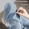 Draping Effect Jeans Women's Thin High Waist Straight Ice Silk Wide-leg Pants