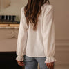 Boho Floral Ruffle Blouse — V-Neck Lantern Sleeve Button-Down Top by FitiqueFit