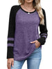 Ribbed Knit Raglan Long Sleeve T-Shirt by Simply Love
