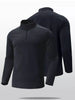 Men's Plus Size Long Sleeve Quarter Zip T-Shirt