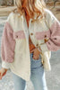 Women Cute Sherpa Jacket with Button Closure and Collared Neck in Elegant Retro Style by Stevvex