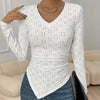 Women’s Hollow Out V-Neck Long Sleeve Top by FitiqueFit