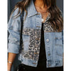 Women's Cropped Distressed Denim Jacket by FitiqueFit