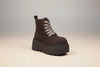 Women’s Chunky Sole Lace-Up Boots – Vintage Style by FitiqueFit