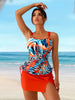Women's Off-Shoulder Tie Tankini Swimsuit Set by FitiqueFit