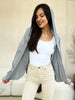 Culture Code Full Size Ribbed Zip Up Drawstring Hooded Jacket Women Trendy Jacket With Adjustable Hood For Women by Stevvex