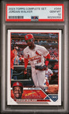 Graded 2023 Topps Complete Set Jordan Walker #344 Rookie RC Baseball Card PSA 10 Gem Mint