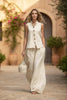 Women's Sleeveless Vest & Wide-Leg Pants Two-Piece Set – Cotton Linen by FitiqueFit