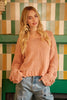BiBi Chunky Knit Sweater with Flower Detail Sleeves by FitiqueFit