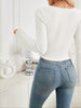 Ribbed Knit Drawstring Long Sleeve T-Shirt by Wild and Free Boutique