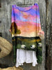 Loose Print Crew Neck Casual Plus Size Women's T-shirt by My Store