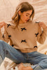 SO ME Ribbon Bow Applique Sweater by FitiqueFit