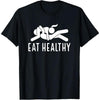 Men’s 220g Heavyweight Cotton T-Shirt – Double-Sided Print Tee with Healthy Lifestyle Theme by Dog Mom Hat