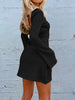 Elegant Backless Dress Round Neck Long Sleeve Mini Dress Stylish Party Girls Dress by Stevvex