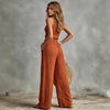 Women's Sleeveless Vest & Drawstring High-Waist Wide-Leg Pants Set by FitiqueFit
