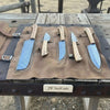 5-Piece Damascus Skinner Chef Knife Set with Olive Wood Handles by JW SteelCrafts