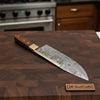 Premium Santoku Knife Damascus Steel Blade Wood Handle | Durable Kitchen Use by JW SteelCrafts