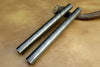Set of 2 Handmade Damascus Steel Round Rods 10 Inch for Rings Guards and Jewelry Making by JW SteelCrafts