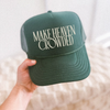 Make Heaven Crowded Trucker Hat | Christian Faith Cap by Hey Jude Graphic Tees