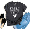 Easily Distracted By Cats T-shirt by T-Shirt Crazed