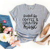 Fueled By Coffee And Country Music T-shirt by T-Shirt Crazed