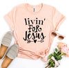 Livin For Jesus T-shirt by T-Shirt Crazed