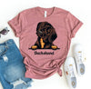 Peeking Dachshund Dog T-shirt by T-Shirt Crazed