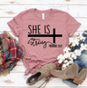 She Is Strong T-shirt by T-Shirt Crazed