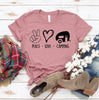 Peace Love Camping T-shirt by T-Shirt Crazed