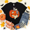 Pumpkin Cat Halloween T-shirt by T-Shirt Crazed