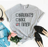 Naughty Nice I Tried Christmas T-shirt by T-Shirt Crazed