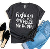 Fishing Makes Me Happy T-shirt by T-Shirt Crazed