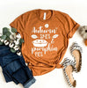 Autumn Skies & Pumpkin Pies T-shirt by T-Shirt Crazed