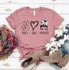 Peace Love Mom Life T-shirt by T-Shirt Crazed
