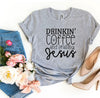 Drinkin' Coffee And Praising Jesus T-shirt by T-Shirt Crazed