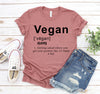 Vegan Definition T-shirt by T-Shirt Crazed