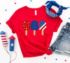 4th of July Popsicles T-shirt by T-Shirt Crazed