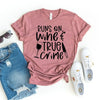 Runs On Wine And True Crime T-shirt by T-Shirt Crazed