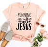 Running On Coffee And Jesus T-shirt by T-Shirt Crazed